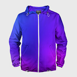 Ветровка с капюшоном мужская Color multicolored gradient, цвет: 3D-белый
