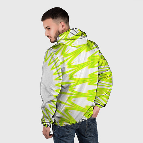 Мужская ветровка Color neon green / 3D-Белый – фото 4