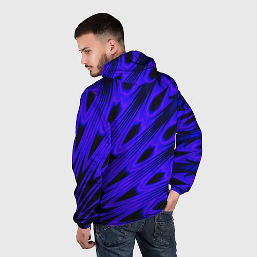 Мужская ветровка Color neon blue / 3D-Белый – фото 4