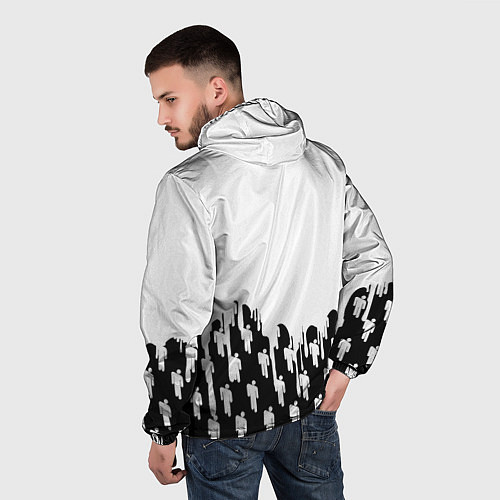 Мужская ветровка Ювентус краски люди / 3D-Белый – фото 4