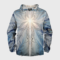 Мужская ветровка Ледяной перьевой орнамент со светом