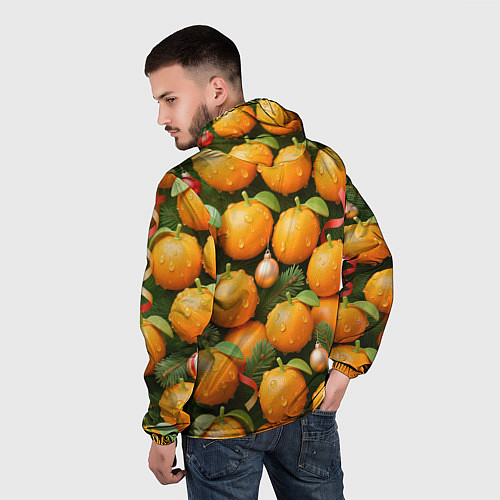 Мужская ветровка Мандариновое настроение / 3D-Белый – фото 4