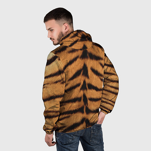 Мужская ветровка Взгляд тигра / 3D-Белый – фото 4