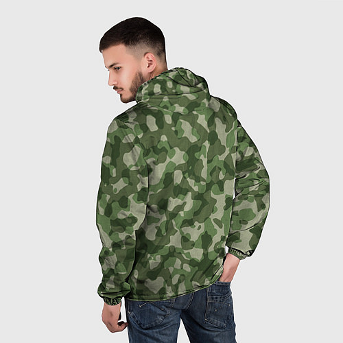 Мужская ветровка Хаки / 3D-Белый – фото 4