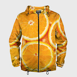 Ветровка с капюшоном мужская Апельсин, цвет: 3D-черный