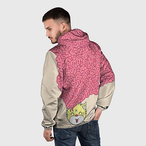 Мужская ветровка Drop Dead: Pink Brains / 3D-Черный – фото 4