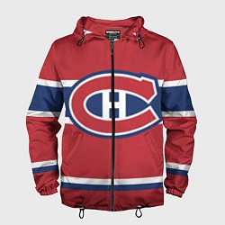 Ветровка с капюшоном мужская Montreal Canadiens, цвет: 3D-черный