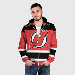 Ветровка с капюшоном мужская New Jersey Devils, цвет: 3D-белый — фото 2