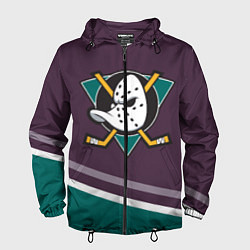 Ветровка с капюшоном мужская Anaheim Ducks Selanne, цвет: 3D-черный