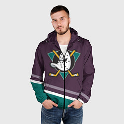 Ветровка с капюшоном мужская Anaheim Ducks Selanne, цвет: 3D-черный — фото 2