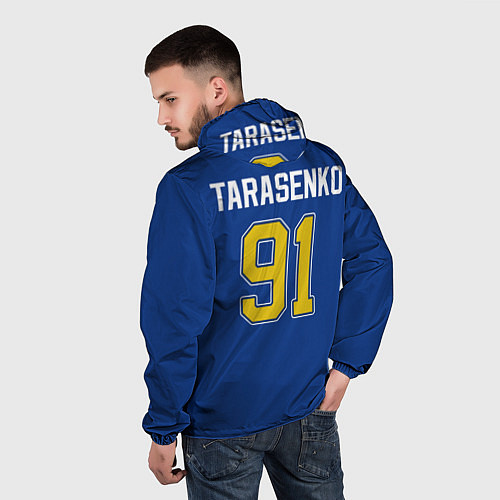 Мужская ветровка St Louis Blues: Tarasenko 91 / 3D-Белый – фото 4