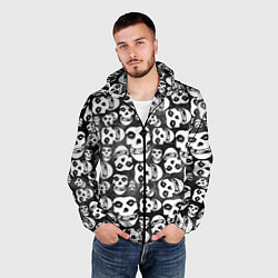 Ветровка с капюшоном мужская Misfits Pattern, цвет: 3D-черный — фото 2