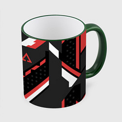 Кружка 3D CS:GO Cyrex Pattern, цвет: 3D-зеленый кант