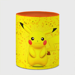 Кружка 3D Pikachu, цвет: 3D-белый + оранжевый — фото 2