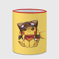 Кружка 3D Pikachu, цвет: 3D-красный кант — фото 2
