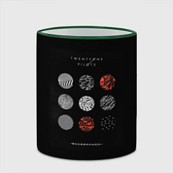 Кружка 3D Twenty one pilots: Blurrveace, цвет: 3D-зеленый кант — фото 2