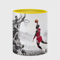 Кружка 3D Michael Jordan NBA, цвет: 3D-белый + желтый — фото 2