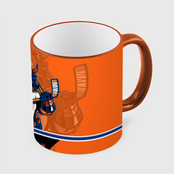 Кружка 3D New York Islanders, цвет: 3D-оранжевый кант