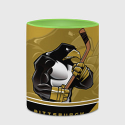 Кружка 3D Pittsburgh Penguins, цвет: 3D-белый + светло-зеленый — фото 2