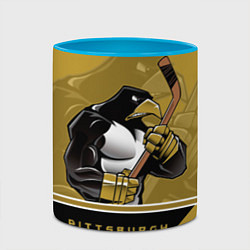 Кружка 3D Pittsburgh Penguins, цвет: 3D-белый + небесно-голубой — фото 2