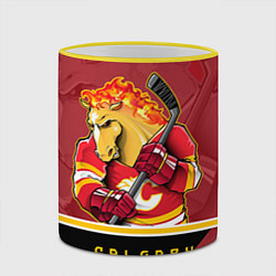 Кружка 3D Calgary Flames, цвет: 3D-желтый кант — фото 2