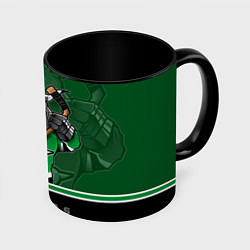 Кружка 3D Dallas Stars, цвет: 3D-белый + черный