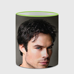 Кружка 3D Ian Somerhalder, цвет: 3D-светло-зеленый кант — фото 2