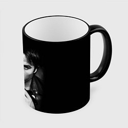 Кружка цветная Деймон Сальваторе с котом