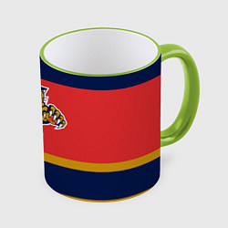 Кружка 3D Florida Panthers, цвет: 3D-светло-зеленый кант