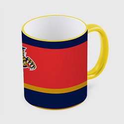 Кружка 3D Florida Panthers, цвет: 3D-желтый кант