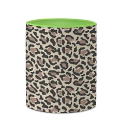 Кружка 3D Шкура леопарда, цвет: 3D-белый + светло-зеленый — фото 2