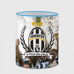 Кружка 3D Juventus5, цвет: 3D-небесно-голубой кант — фото 2
