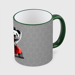Кружка 3D Master Panda, цвет: 3D-зеленый кант