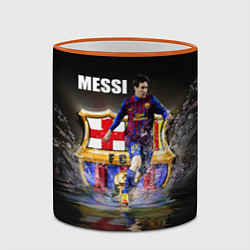 Кружка 3D Messi FCB, цвет: 3D-оранжевый кант — фото 2
