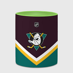 Кружка 3D NHL: Anaheim Ducks, цвет: 3D-белый + светло-зеленый — фото 2