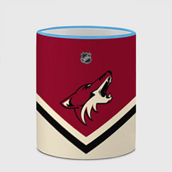 Кружка 3D NHL: Arizona Coyotes, цвет: 3D-небесно-голубой кант — фото 2