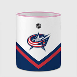 Кружка 3D NHL: Columbus Blue Jackets, цвет: 3D-розовый кант — фото 2