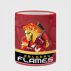 Кружка 3D Calgary Flames, цвет: 3D-красный кант — фото 2