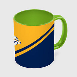 Кружка 3D NHL: Nashville Predators, цвет: 3D-белый + светло-зеленый