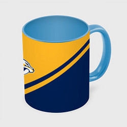Кружка 3D NHL: Nashville Predators, цвет: 3D-белый + небесно-голубой