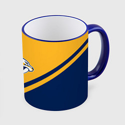 Кружка 3D NHL: Nashville Predators, цвет: 3D-синий кант