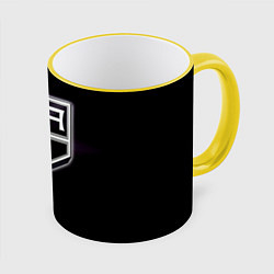 Кружка 3D Los Angeles Kings, цвет: 3D-желтый кант