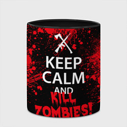 Кружка 3D Keep Calm & Kill Zombies, цвет: 3D-белый + черный — фото 2