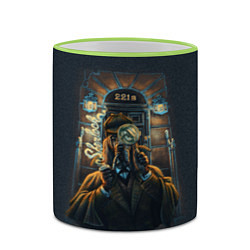 Кружка 3D Baker Street 221B, цвет: 3D-светло-зеленый кант — фото 2