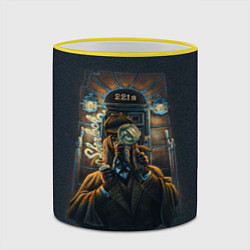 Кружка 3D Baker Street 221B, цвет: 3D-желтый кант — фото 2