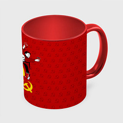 Кружка 3D Communist Party, цвет: 3D-белый + красный