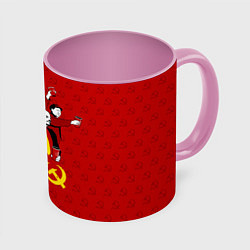 Кружка 3D Communist Party, цвет: 3D-белый + розовый