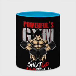 Кружка 3D Powerful Gym, цвет: 3D-белый + небесно-голубой — фото 2