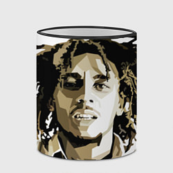 Кружка 3D Bob Marley: Mono, цвет: 3D-черный кант — фото 2