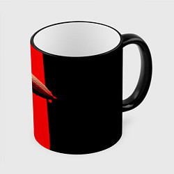 Кружка 3D Led Zeppelin: Red line, цвет: 3D-черный кант